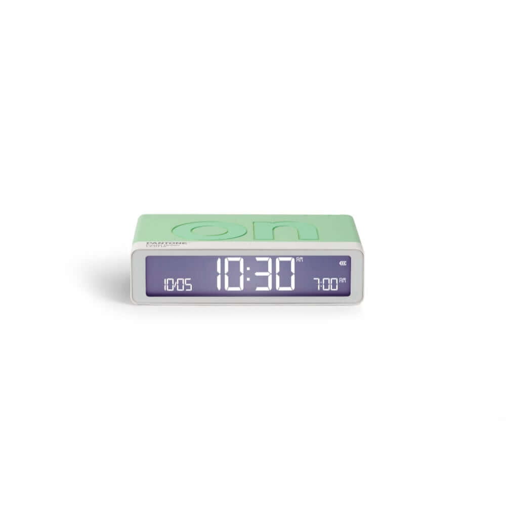 นาฬิกาตั้งโต๊ะขนาดเล็ก LEXON Flip+ Alarm Clock PANTONE สีเขียวพาสเทล